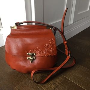 New NWT Patricia Nash Veneto Crossbody cinnamon leather purse NEW